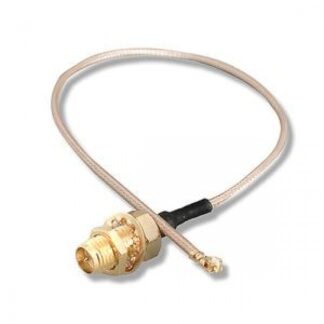 524WiFi WiFi pigtail cable RF UltraMini U.FL plug to rSMA bulkhead 25cm