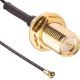 524WiFi WiFi 7 pigtail cable RF MHF4 to rSMA Female bulkhead 20cm, black cable