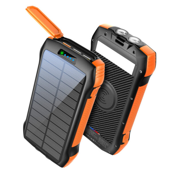 Wodasport® SolarDozer WF33W, Outdoor Adventure™ 20000 mA/h Solar Powerbank, Super Fast QC 4 PD 20W, wireless charge 10W, IP67, Superchip SW6201S with up to 85% efficiency