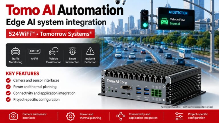 Tomo AI Automation industrial edge AI integration; application illustration with project-specific configuration