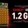 524WiFi™ 6E 3000 customer test: 1.2 Gb/s with 8–9 clients