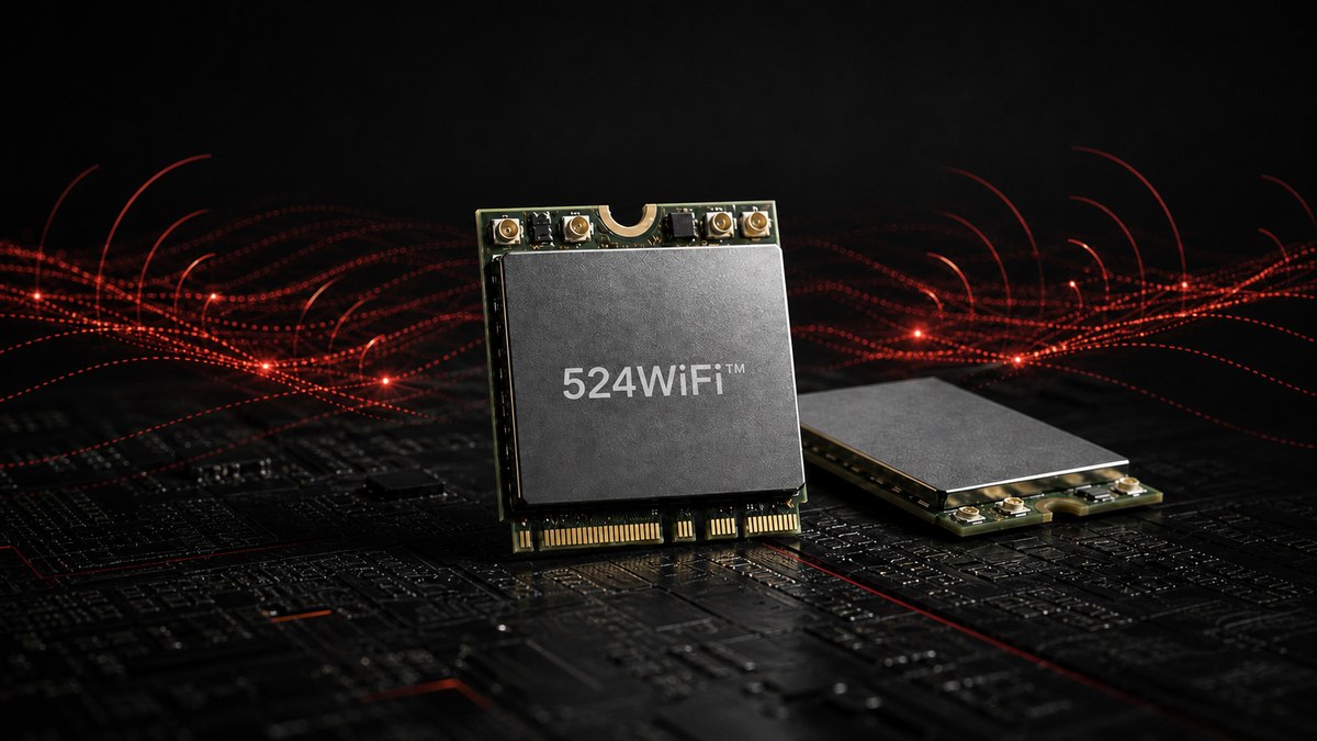 524WiFi™ Wi‑Fi 8 wireless module centered for the FastConnect 8800 engineering guide