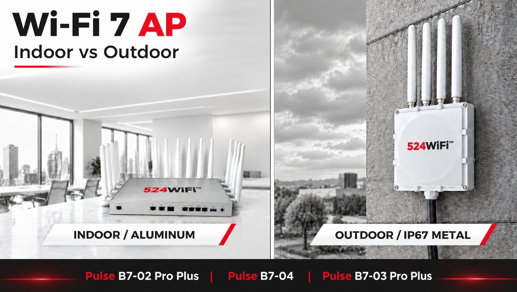 524WiFi™ Pulse B7 platforms for indoor and outdoor access point designs