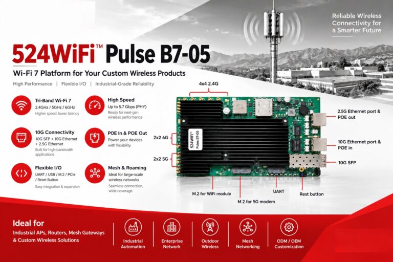 524WiFi™ Pulse B7-05 Wi-Fi 7 platform and hardware interfaces
