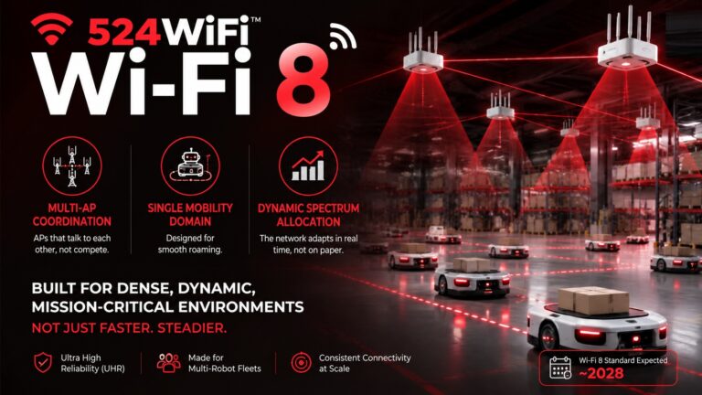 524WiFi™ Wi-Fi 8 Multi-AP Coordination, Single Mobility Domain and spectrum allocation