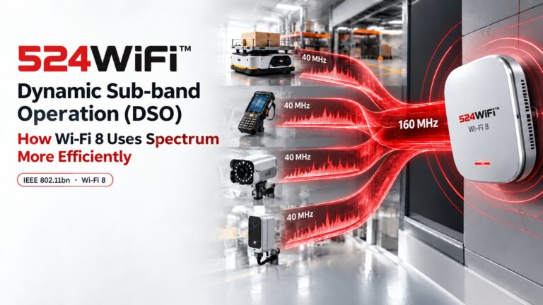 524WiFi™ Wi-Fi 8 Dynamic Sub-band Operation with four 40 MHz allocations in a 160 MHz channel
