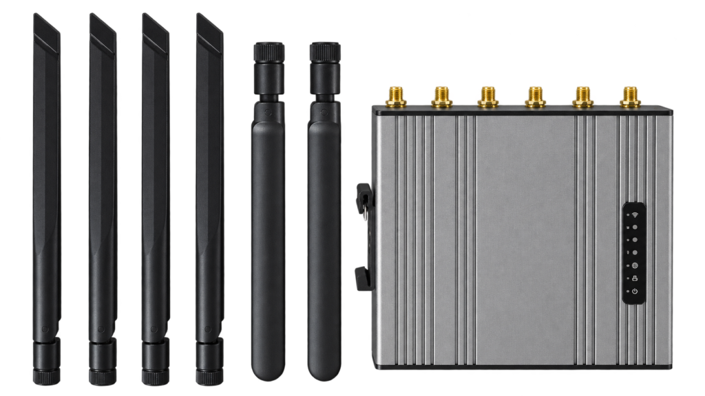 524WiFi Pulse M6E-IN enclosure and photographed antenna components