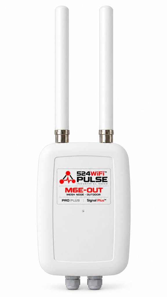 524WiFi Pulse M6E-OUT Mesh Node branded product visualization