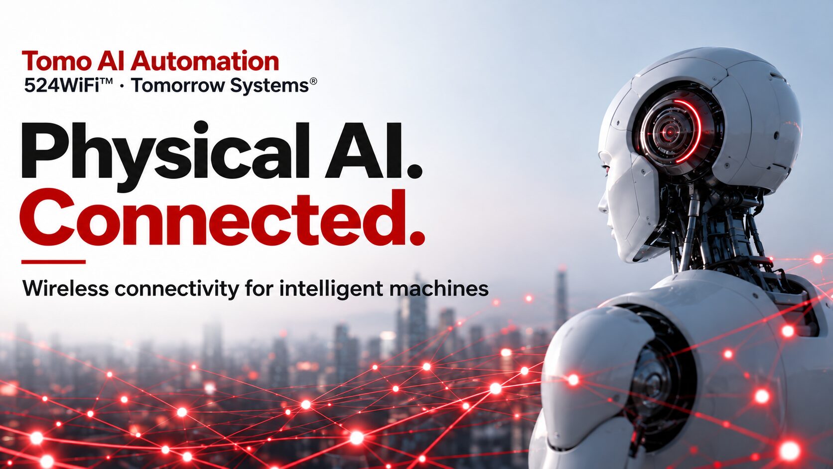 Tomo AI Automation · 524WiFi™ · Tomorrow Systems® — industrial application and integration illustration