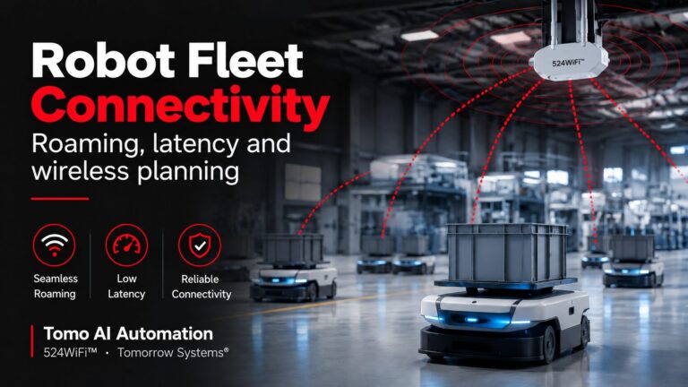 Tomo AI Automation · 524WiFi™ · Tomorrow Systems® — industrial application and integration illustration
