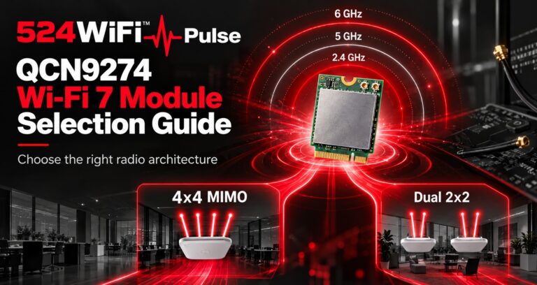 524WiFi™ Pulse QCN9274 Wi-Fi 7 Modules: 4x4 and Dual 2x2 Selection Guide